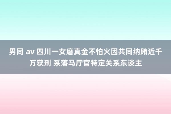 男同 av 四川一女磨真金不怕火因共同纳贿近千万获刑 系落马厅官特定关系东谈主